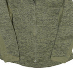 THE NORTH FACE Womens Green Polyester Blend Zip Jacket L Woven Heathered Outdoor