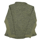 THE NORTH FACE Womens Green Polyester Blend Zip Jacket L Woven Heathered Outdoor