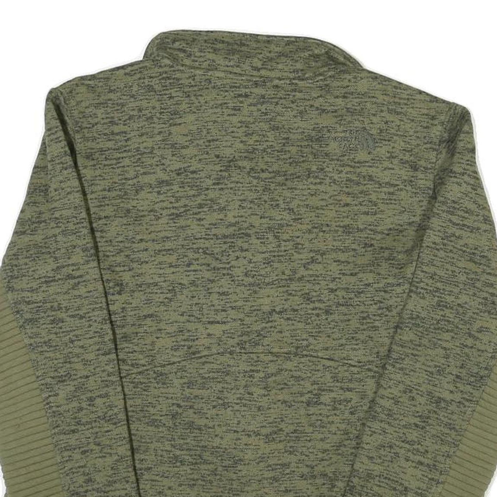 THE NORTH FACE Womens Green Polyester Blend Zip Jacket L Woven Heathered Outdoor