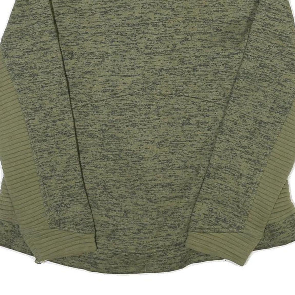 THE NORTH FACE Womens Green Polyester Blend Zip Jacket L Woven Heathered Outdoor