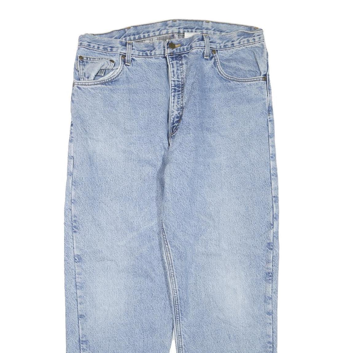 CARHARTT Mens Regular Fit Straight Leg Denim Light Blue W36 L29 Workwear Jeans