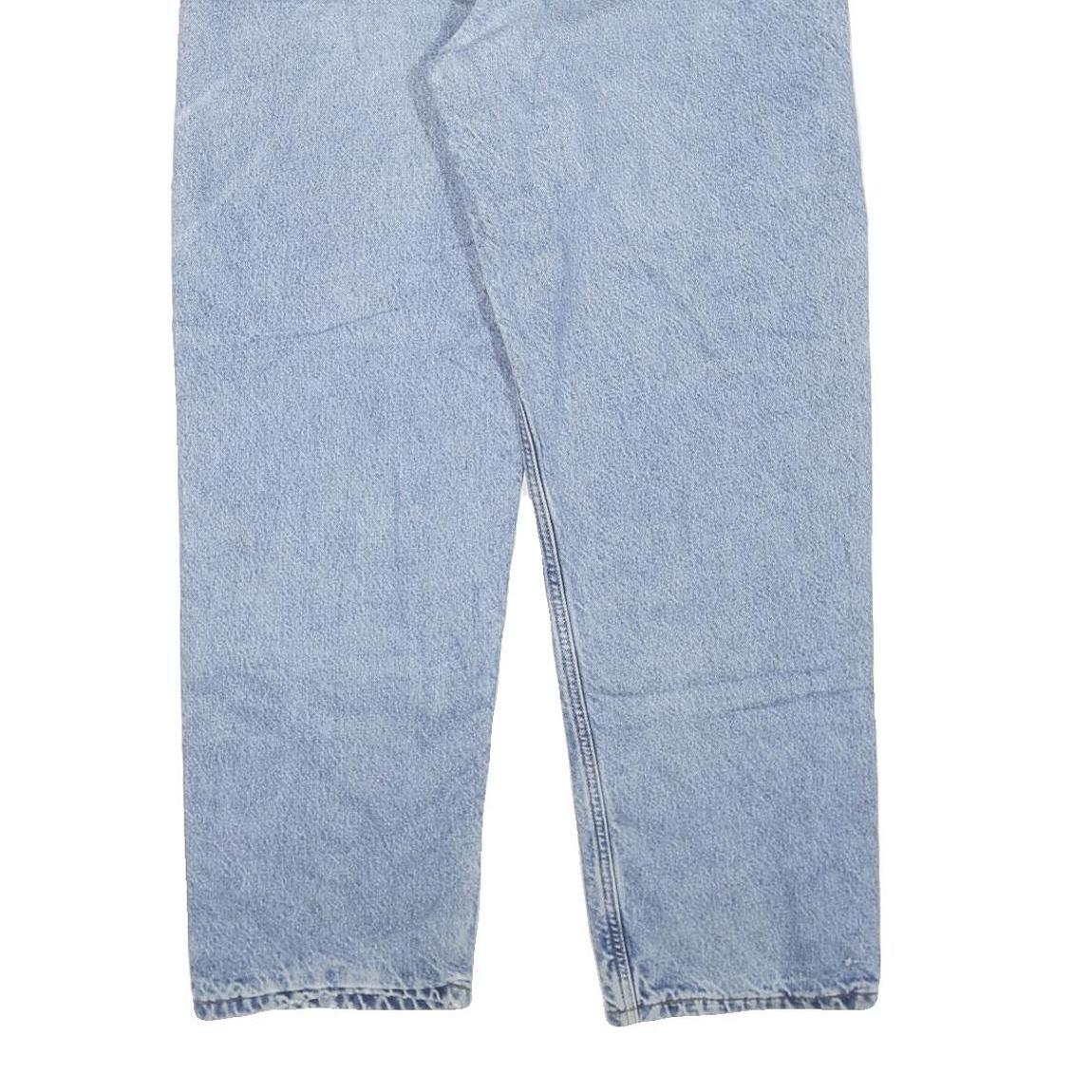 CARHARTT Mens Regular Fit Straight Leg Denim Light Blue W36 L29 Workwear Jeans