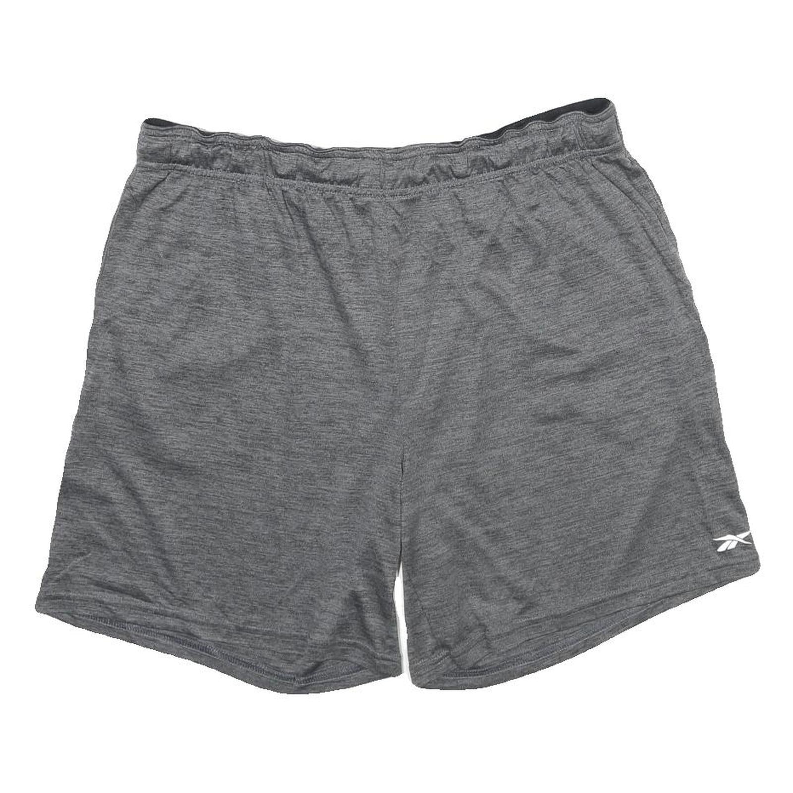 REEBOK Mens Shorts Grey Sports Casual L W32 Lightweight Polyester