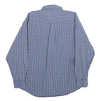 NAUTICA Mens Blue Check Shirt L Cotton Button-Down Collar Casual Classic