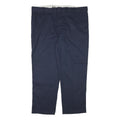 DICKIES Mens Regular Navy Blue Cotton Blend Trousers W46 L31 Workwear Zip