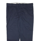 DICKIES Mens Regular Navy Blue Cotton Blend Trousers W46 L31 Workwear Zip