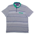 TED BAKER Mens Polo Shirt Blue Striped M