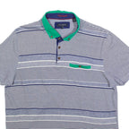 TED BAKER Mens Polo Shirt Blue Striped M