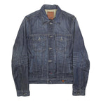 GUESS Mens Blue Denim Jacket S Cotton Classic Button Closure Casual