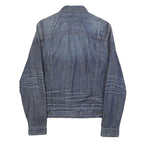 GUESS Mens Blue Denim Jacket S Cotton Classic Button Closure Casual