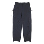 CRANE Mens Polyester Blend Black Regular Fit Trousers W28 L30 Comfortable Casual