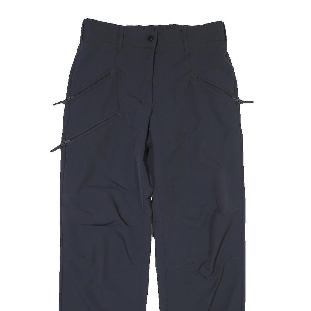 CRANE Mens Polyester Blend Black Regular Fit Trousers W28 L30 Comfortable Casual