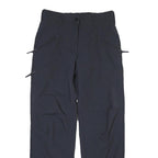 CRANE Mens Polyester Blend Black Regular Fit Trousers W28 L30 Comfortable Casual