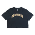 CONVERSE Cropped Womens T-Shirt Black XS