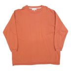 COSY COMPANY Womens Rust Orange Crew Neck 2XL Cotton Blend Pullover Sweatshirt