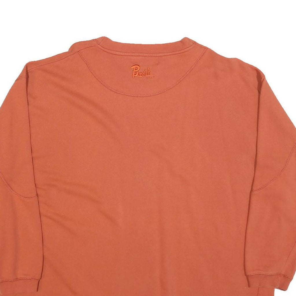 COSY COMPANY Womens Rust Orange Crew Neck 2XL Cotton Blend Pullover Sweatshirt