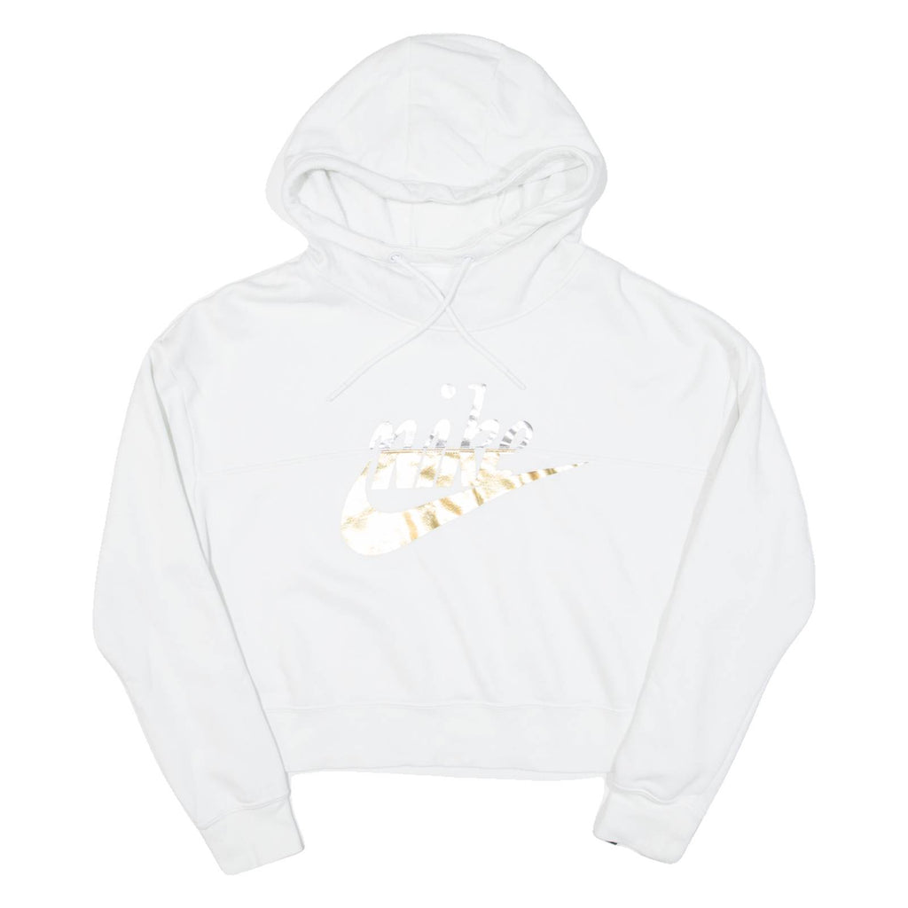 NIKE Cropped Womens White Hoodie XS