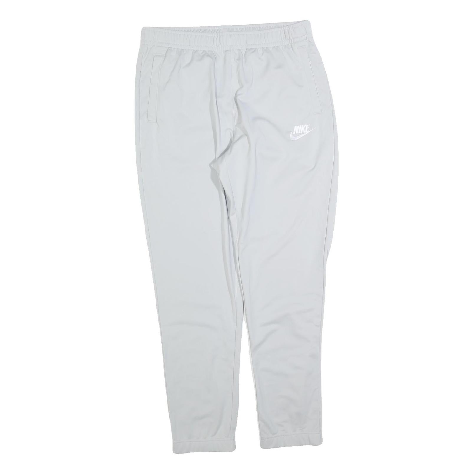 NIKE Mens Joggers White Slim Tapered L W32 L30 Sportswear Casual