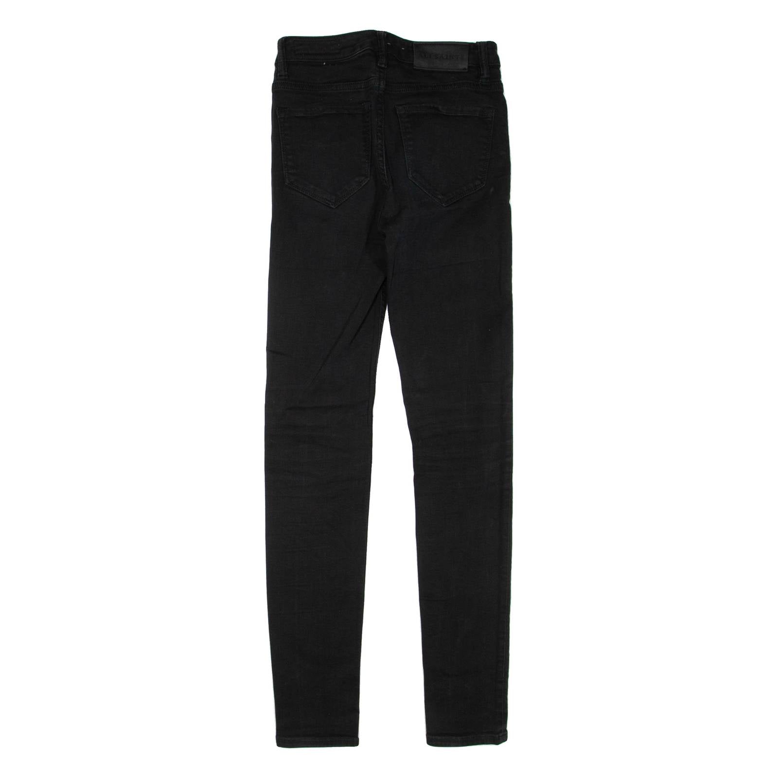 ALL SAINTS Womens Jeans Black Regular Skinny W24 L30