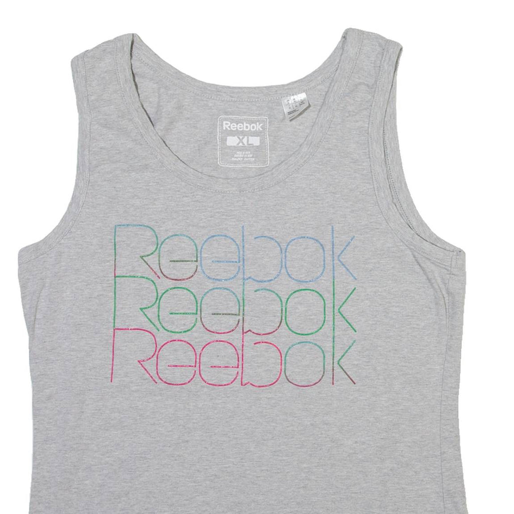 REEBOK Womens Vest Grey Sleeveless XL