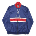 Mens Blue Red Track Jacket S Polyester Blend Zip Plain Sports Style