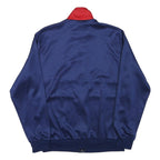 Mens Blue Red Track Jacket S Polyester Blend Zip Plain Sports Style