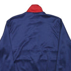 Mens Blue Red Track Jacket S Polyester Blend Zip Plain Sports Style