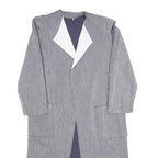 Womens Grey Wool Blend Long Sleeve Jacket M Woven Plain Elegant