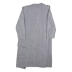 Womens Grey Wool Blend Long Sleeve Jacket M Woven Plain Elegant