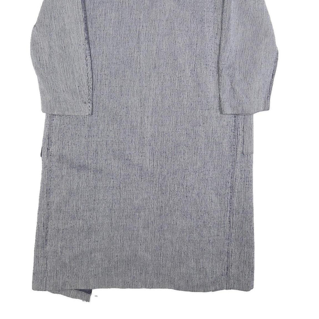 Womens Grey Wool Blend Long Sleeve Jacket M Woven Plain Elegant