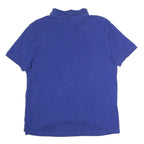 TOMMY HILFIGER Mens Blue Short Sleeve Plain M Cotton Polo Shirt Classic