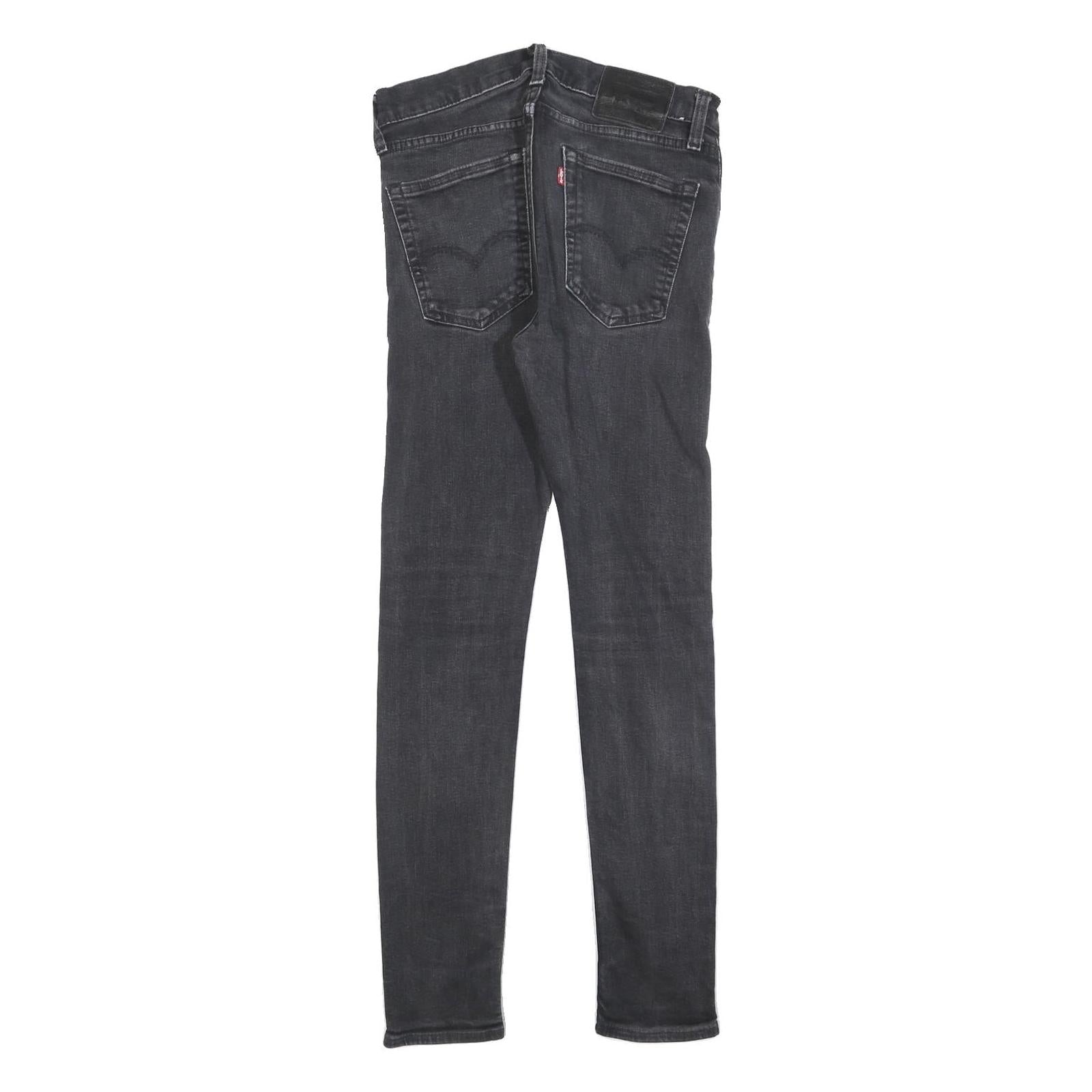 LEVI'S 519 BIG E Mens Jeans Black Slim Skinny Denim Medium W28 L29 Authentic