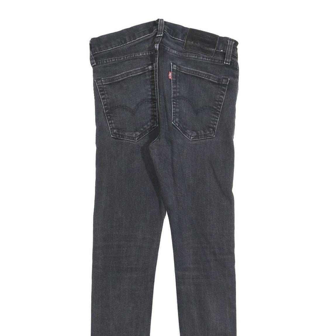 LEVI'S 519 BIG E Mens Jeans Black Slim Skinny Denim Medium W28 L29 Authentic