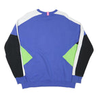 PUMA Mens Blue & Green Sweatshirt Crew Neck L Cotton Blend Pullover