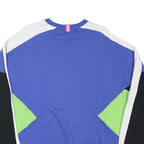 PUMA Mens Blue & Green Sweatshirt Crew Neck L Cotton Blend Pullover