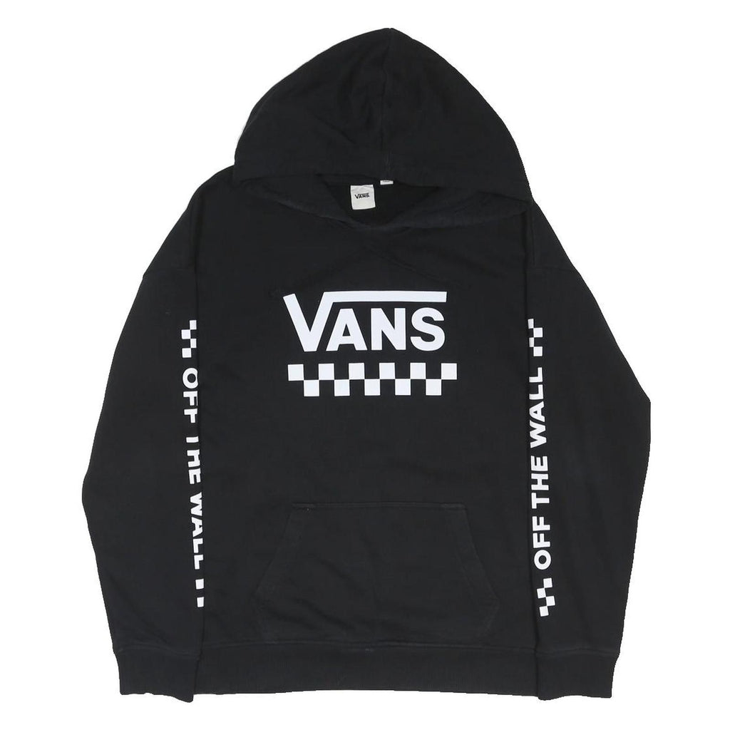VANS Mens Black Hoodie M Cotton Blend Pull Over Sweatshirt