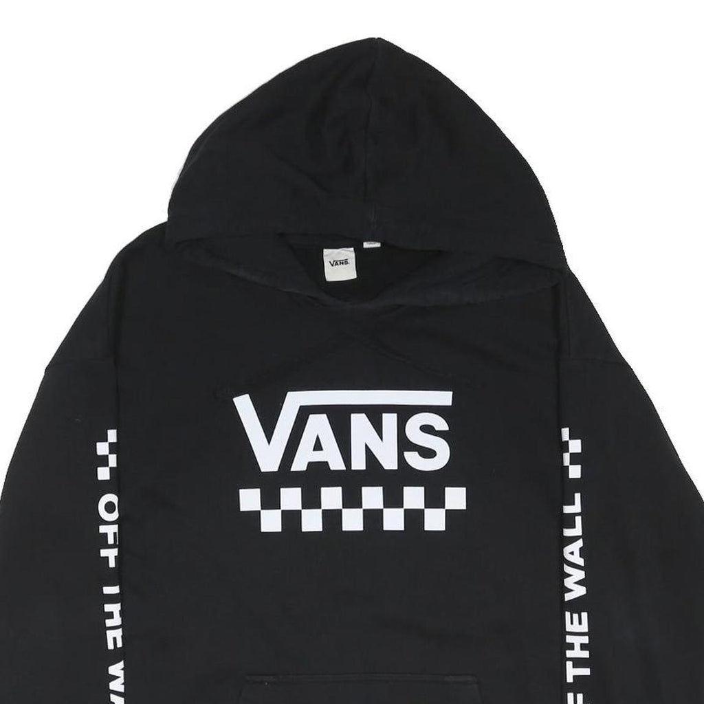 VANS Mens Black Hoodie M Cotton Blend Pull Over Sweatshirt