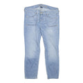 GUESS Womens Slim Light Blue Denim Jeans W32 L24 Zip Pocket Casual Denim