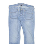 GUESS Womens Slim Light Blue Denim Jeans W32 L24 Zip Pocket Casual Denim