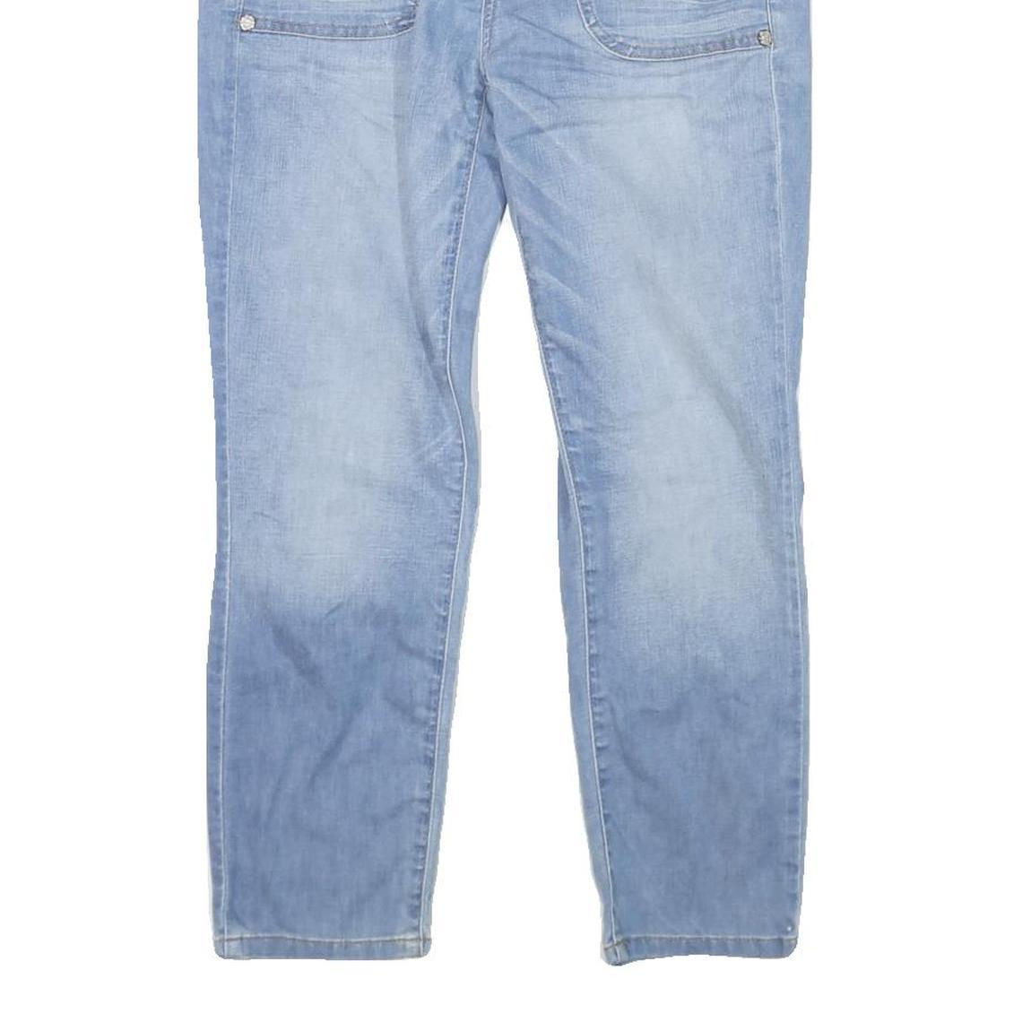 GUESS Womens Slim Light Blue Denim Jeans W32 L24 Zip Pocket Casual Denim