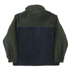 NAUTICA Mens Green & Navy Outdoor Reversible Jacket L Polyester Blend Fleece