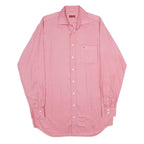 PIERRE CARDIN Mens Pink Shirt XL Cotton Classic Button Down Long Sleeve Pocket