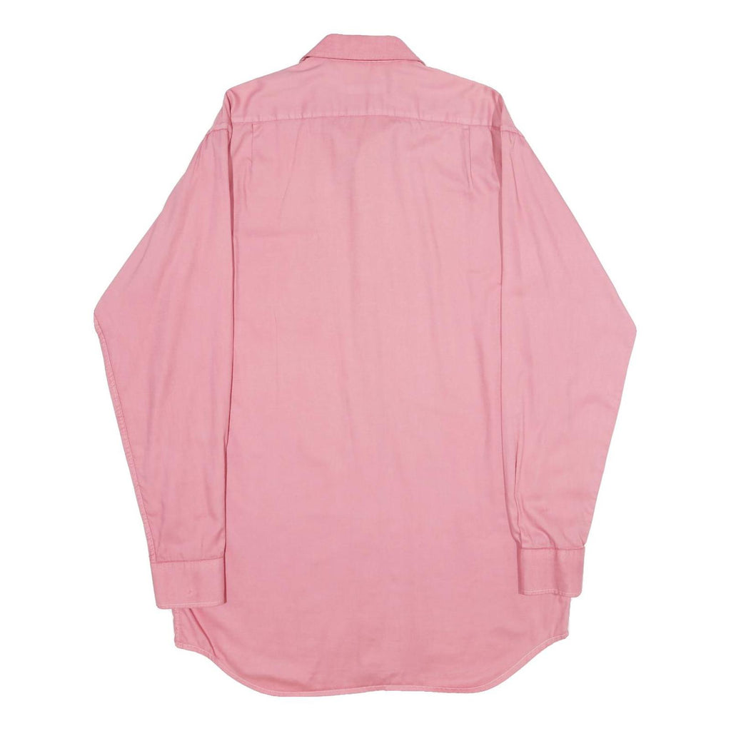 PIERRE CARDIN Mens Pink Shirt XL Cotton Classic Button Down Long Sleeve Pocket