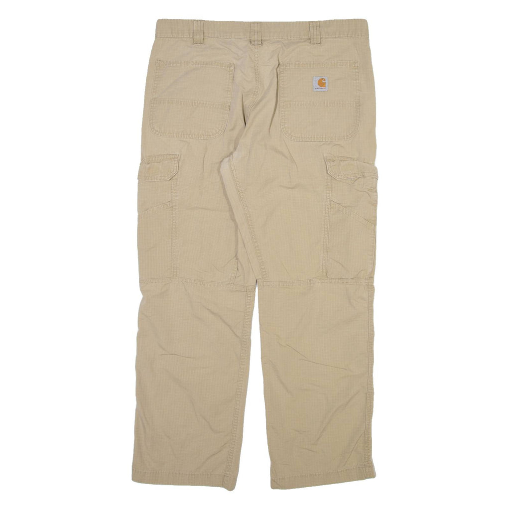 CARHARTT Cargo Mens Trousers Beige Relaxed Straight W36 L30