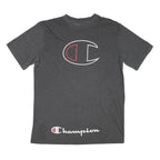 CHAMPION Mens Grey Graphic T-Shirt XL Short Sleeve Crew Neck Cotton Blend