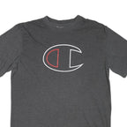 CHAMPION Mens Grey Graphic T-Shirt XL Short Sleeve Crew Neck Cotton Blend