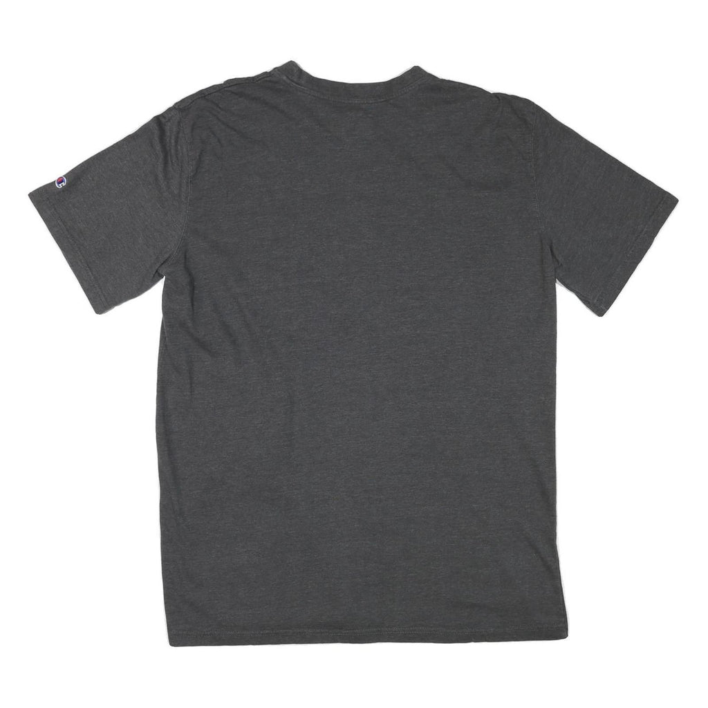 CHAMPION Mens Grey Graphic T-Shirt XL Short Sleeve Crew Neck Cotton Blend