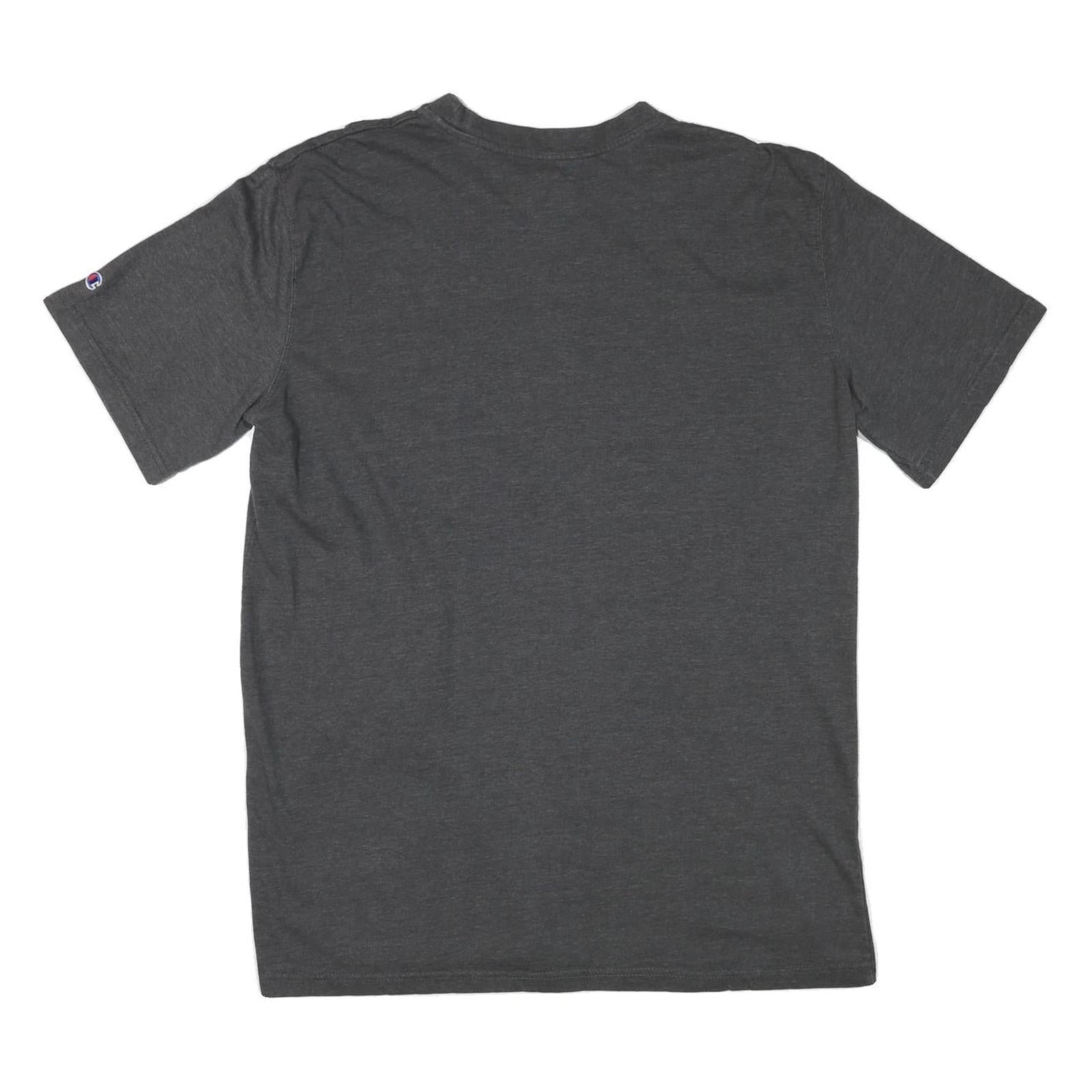 CHAMPION Mens Grey Graphic T-Shirt XL Short Sleeve Crew Neck Cotton Blend
