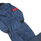 JCPENNEY Womens Blue Lined Dungarees Regular Fit Polyester Blend M W30 L27