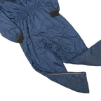 JCPENNEY Womens Blue Lined Dungarees Regular Fit Polyester Blend M W30 L27